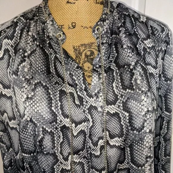Michael Kors snake skin blouse - Picture 3 of 6